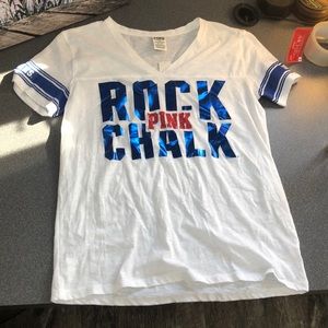 Rock Chalk PINK KU Tee NWT